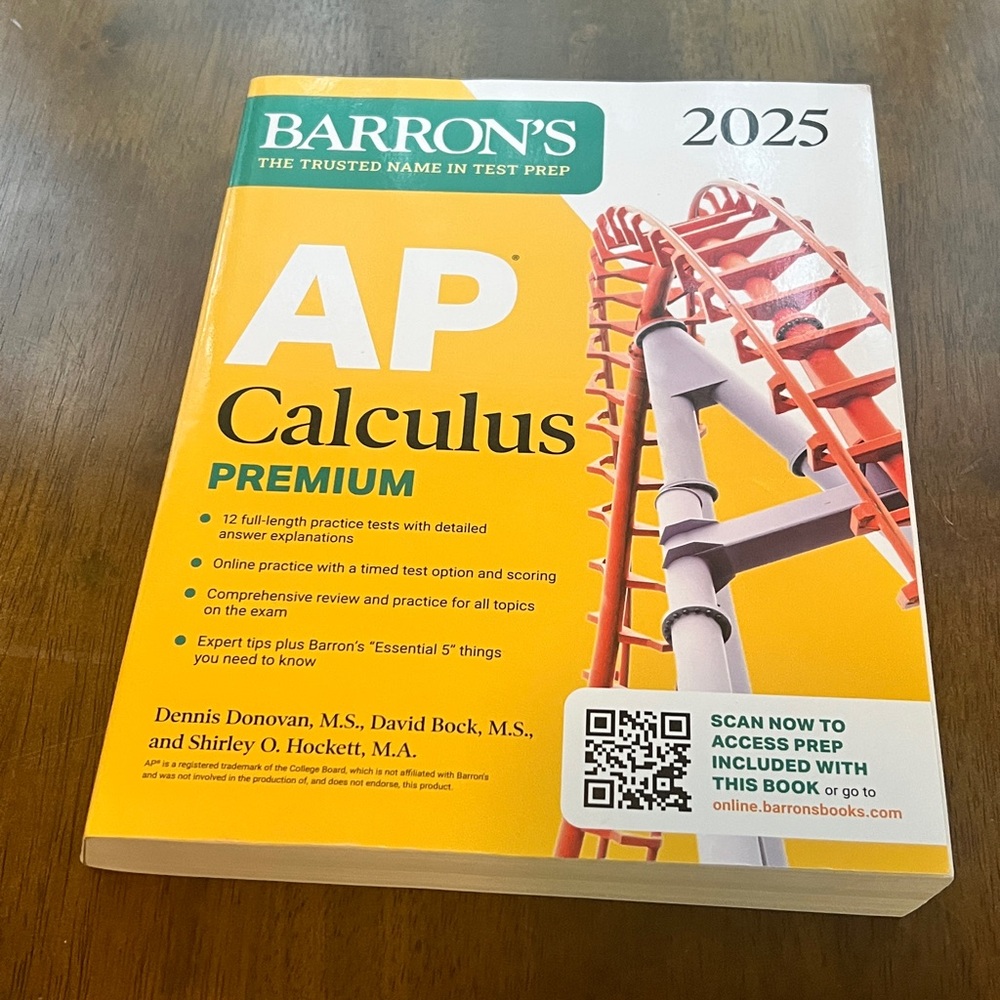 NEW Barron's AP Calculus Premium 2025 Test Prep Book
